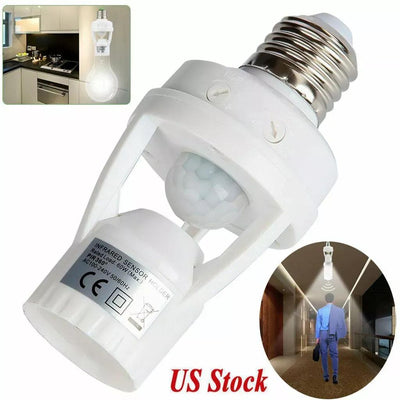 Infrared Motion Sensor Bulb Light E27 White