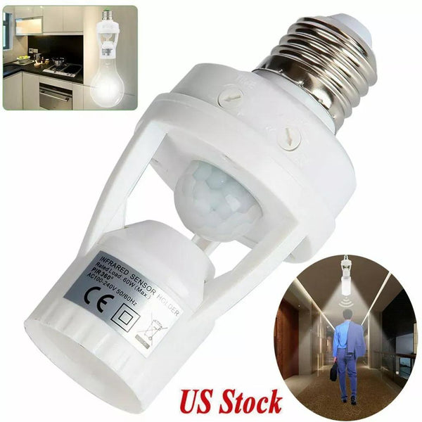 Infrared Motion Sensor Bulb Light E27 White