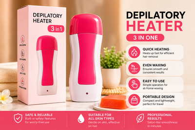 Depilatory wax heater